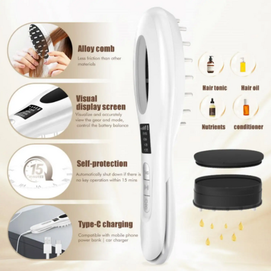 GlowGrow Pro™ -  6in1 LED Laser Comb Massager for Hair Growth